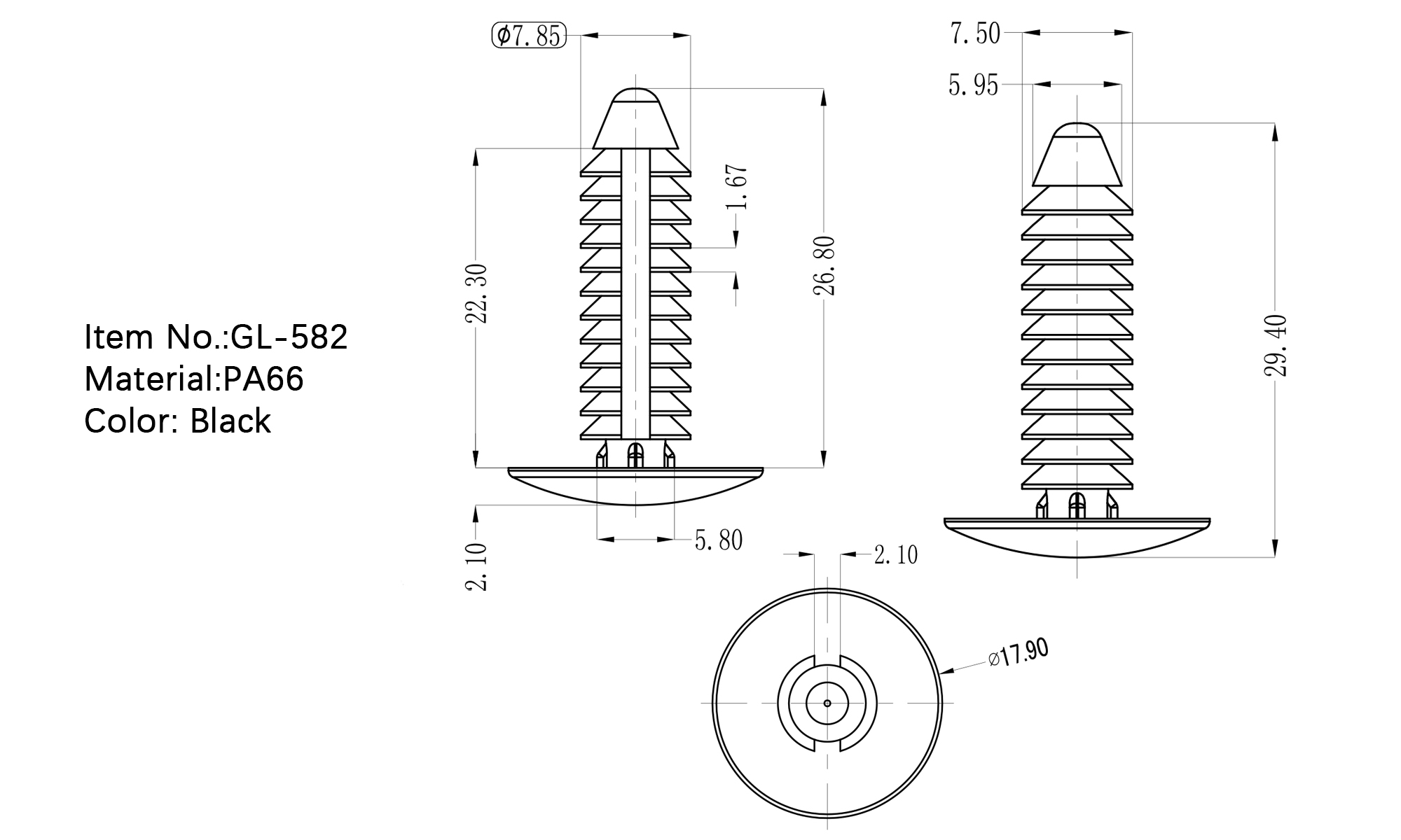 Pine Tree Rivet GL-582